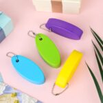Floating Keychain for Boat Keys, 4 Pack Waterproof Vinyl Foam Floating Keychain Bright Color Oval Float Key Rings Pendant for Boating,Fishing, Surfing, Sailing,Kayak and Outdoor Water Sport (4 Colors)