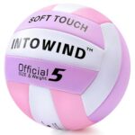 INTOWIND Volleyball Soft Touch Volleyballs Beach Volleyball Outdoor Indoor Volleyballs Beach Park Gym Games Training Official Size 5