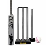 Jaspo Slog Engraver Cricket Kit Full Size Plastic Bat, Synthetic Ball, Stumps Kit Bag Lightweight Durable Tennis Cricket Plastic Kit Cricket Kit