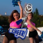 Cheer Keychain Bling Cheerleading Gifts for Girls Teens Cheerleading Gift for CheerleaderBag Charms for Purse Handbags Backpacks Rhinestone Accessories Cheer Gifts Bulk for Team BLUE