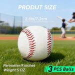 Soposuky 3pcs Pitching Grip Trainers, 2 Training Baseballs with Finger Placement + 1 Glow in The Dark Baseball, Training Equipment for Teenagers Beginners to Learn Multiple Grips, Soft