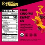 Honey Stinger Organic Fruit Smoothie Energy Gel, Gluten Free & Caffeine Free, for Exercise, Running and Performance, Sports Nutrition for Home & Gym, Pre and Mid Workout, 12 Pack, 13.2 Ounce
