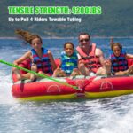 SETYPARY 4K 60FT Boat Tow Rope for Tubing, Fits 1-4 Person Towable Tubes Boating, Heavy-Duty Floating Tube Tow Rope for Watersports (Green & Black)