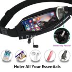 AIKENDO Slim Running Belt for Women Men,Runners Fanny Pack Phone Holder,Running Pouch Waist bag for Workout Jogging,Money Belt Running Gear Accessories