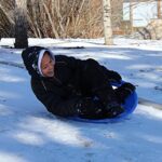 Slippery Racer Heavy-Duty Cold Resistant Downhill Pro Adults and Kids Plastic Outdoor Winter Saucer Disc Snow Sled with Handles (Green, 1 Pack)