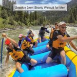 Seaskin Mens 3mm Shorty Wetsuit, Full Body Diving Suit Front Zip Wetsuit for Diving Snorkeling Surfing Swimming Medium