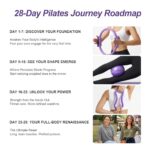 ElaraFit Home Pilates Ring and Ball Set for Women with 5 Resistance Bands 13 inch Magic Circle Workout Starter Kit for Beginners Full Body Toning 15 Min Daily Routine,Purple Mix
