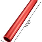Zhehao 5 Pcs Track Batons for Relay Aluminum Running Field Race Batons for Students, Office, Clark, Outdoor(Red)
