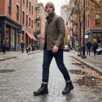 kingshow Men’s Winter Boots Fleece Lined Insulated Work Boots Waterproof Duck Boots for Hiking, Commuting, and Outdoor Work Black Boots Non-Slip Traction Sole Size 11M