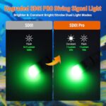 ORCATORCH SD01PRO Upgraded Bright Dive Signal Light, Submersible Beacon Mini Tank Marker Light with Constant and Flashing Modes, for Scuba Diving and Night Time Visibility (Green)
