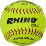 Champion Sports 11″ Synthetic Leather Cover Softballs – Cork Core – Medium Compression – NFHS Approved – Raised Seams – Optic Yellow – Pack of 12