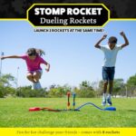 Stomp Rocket Original Dueling Rocket Launcher for Kids, 8 Rockets – Fun Backyard & Outdoor Kids Toys Gifts for Boys & Girls -Toy Foam Blaster Set Soars 200ft – Multi-Player Launcher Stand