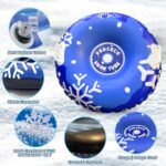 1/3 Packs Snow Tube Inflatable Sleds for Kids Snow Tubes for Sledding Heavy Duty 36” Snow Sleds for Kids and Adult with Handles Outdoor Snow Toys Set for Boys Girl 3PCs-Mix