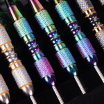 Turnart Darts Metal Tip Set – Steel Tip Darts Darts Set Professional Metal Darts 12 pcs 22/24 Grams Pro Dart Set with Stylish Case Aluminum Shafts Extra 9 Flights