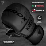 RDX MMA Gloves Sparring Grappling, Hybrid Open Palm Martial Arts Mitts Men Women, Maya Hide Leather Wrist Support, Cage Fighting Combat Sports Boxing Glove Training, Muay Thai, Punching Bag Kickboxing