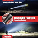 Victoper LED Flashlight 2 Pack, Bright Tactical Torch High Lumens with 5 Modes, Waterproof Zoomable Flash Light, Valentine’s Day Gifts for Men, Hunting Camping Essentials Gear