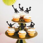 36Pcs Water Polo Cupcake Toppers Water Polo Game Players Cupcake Picks for Ball Sports Theme Baby Shower Summer Ball Sport Birthday Cupcake Decorations Summer Pool Sports Party Decorations