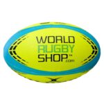 World Rugby Shop X Gilbert G-TR4000 Rugby Ball Size 5 – Durable Rugby Equipment – Triangular Surface Grip – 3 Ply Construction – Fluro