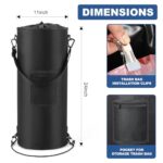 XHGWJSX Waterproof Boat Trash Can with 6 Clips, 13 Gal Boat Trash Bag Holder with Pocket, Reusable Fast Cleaning Pontoon Boat Accessories, Marine Boat Garbage Can for Fishing, Sandbar, or Camping