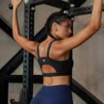 RUNNING GIRL High Impact Sports Bras for Women,Racerback Bra Workout Crop Tops for Women(WX2667 Black,L)