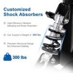 BlessReach Steerable Knee Walker Deluxe Medical Scooter for Foot Injuries Compact Crutches, with Dual Rear on-Wheel Brake and Shock Absorption Under The Knee pad, Black