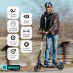 Gotrax Electric Scooter for Adults, Max 12 Mile Range & 15.5Mph by 250W Motor, 8.5″ Front Air & Rear Solid Tires, Max Load 220lbs & Big Display with Cruise Control, Foldable EScooter EABS & Drum Brake