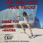Skater Trainers Learn Skateboard Tricks Faster – Ollies, Kickflips, & More – Stocking Stuffers for Kids 8-12- Skateboarding Accessories – Kids Stocking Stuffers Boys Men- Fits All Wheels- (RB Combo)