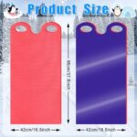 2PCS Roll up Snow Sled with Handles, Foam Plastic Sleds, High Speed Snow Sledding Equipment for Kids, Beach, Grass, Sand