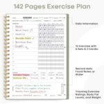 Fitness Workout Journal for Women & Men, A5(5.5″ x 8.2″) Workout Log Book Planner for Tracking, Progress, and Achieving Your Wellness Goals – Green
