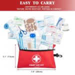 Atickyaid Mini First Aid Kit – 140 Piece Small First Aid Medical Kit for Car, Home, Office, Travel, Camping, Sports, Outdoor, School – Emergency First Aid Supplies and Survival Kit