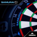 Mission Darts | Samurai 4 | Professional Bristle Dartboard | Knife Wire | White OR Graphite Spider Edition (Graphite)