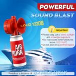 Saillong 1 Pack 1.4oz Boat Air Horn for Safety, Loud Marine Air Horns Can, Mini Small Blow Fog Bear Horn, Emergency Use for Sporting Events, Boat, Animal Alarm