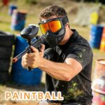 YUNGLIDE Paintball Goggles Airsoft Goggles Tactical Gear Suitable Paintball Shooting Skiing Cycling Goggles Full Face Mask(Gold)