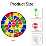 Large Dart Board Toys for Kids – 29” Sticky Board with 12 Sticky Balls 4 Darts Indoor Outdoor Party Games Toys Easter Basket Stuffers Birthday Gifts for 3 4 5 6 7 8 9 10 11 12 Years Old Boys Girls