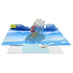 Surfer Pop Up Birthday Card – Surfing, Ocean, Happy Birthday, Just Because, Special Days, Retirement, Graduation, Friendship,Anniversary Card, Unique Gifts For Men, Women