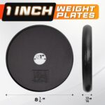 Yes4All 1-inch Cast Iron Weight Plates for Dumbbells – Standard Weight Plates (Combo 10lb x 4pcs)
