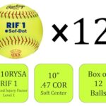 Rawlings | RIF Soft-Dot ASA Fastpitch Softball | SR10RYSA | 10″ – Youth | 12 Count