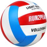 RUN2PEAK Light Soft Volleyball – Light Volleyball Designed for Beginners Kids Youth Teen – Lightweight Volleyballs for Indoor Outdoor Beach Backyard Official Size 5 Training Volley Ball