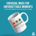 Panvola Triathlete Definition Mug Athlete Gifts Swimmer Biker Runner Sports Player Ceramic Mug Novelty Drinkware (White)