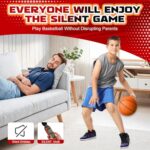 ALDWDY Silent Basketball Size 7 (29.5″) – Grooved Airless Indoor Basketball for Quiet Dribbling and Indoor Training, Pro PU Foam Ball – Real Feel Higher Bounce Quieter