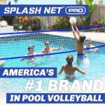 GoSports Splash Net PRO Pool Volleyball Net Includes 2 Water Volleyballs and Pump