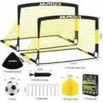 Soccer Goal, Kids Soccer Goals for Backyard Set, 2 Pack of 4×3 ft Portable Pop Up Soccer Net with Soccer Ball, Cones, Complete Training Equipment for Youth, Toddler Outdoor Sports Games