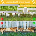 Animal Barrier Fence, 12In(H) x 28.00Ft(L) Upgrade 1.26 in Gap Decorative Fences No Dig Fence for Rabbit and Dog, Rustproof Metal Wire Garden Fence Border for Garden Patio Landscaping,26 PCS