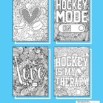 Ice Hockey Coloring Book For Adults: A Stress-Relief, Inspiring and Humorous Coloring Pages for Coaches, Players and Fans