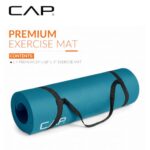 CAP Barbell Yoga Mat 1/2″ Thick with Carrying Strap – High Density Exercise Mat for Yoga, Pilates, Stretching, Floor & Fitness Workouts – 68”x24”x1/2″ | Teal