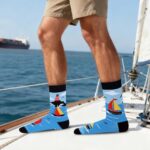 Funny Sailing Socks for Men Women Teen Boys -I’D RATHER BE SAILING Novelty Crazy Sock Gift for Boaters – Sailor Nautical Boating Accessories Birthday Fathers Christmas Fun Gift Ideas Stocking Stuffers