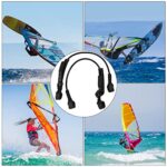 flexman 2Pcs Surfing Leash String, Adjustable TPU Secure Windsurfing Harness Lines, Windsurfing Equipment Leash Surfboard Surfing Accessory (Black)
