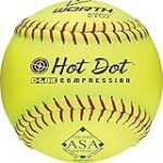 Worth | Slowpitch Softballs | USA / ASA Approved | 12 Count | 12” | Optic Yellow – Pro Tac Hot Dot – Synthetic Yellow Cover