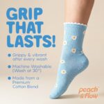Peach & Flow Pilates Grip Socks for Women | Studio-Quality Non-Slip Reformer & Barre Socks | Arch Support, US 5-9 (Eggs)