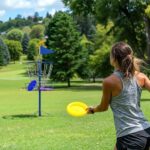 Yaheetech Portable Disc Golf Basket Target Disc Sports 12-Chain Practice Disc Golf Target Steel Hole Disc Golf Goals Catcher Indoor & Outdoor, Blue